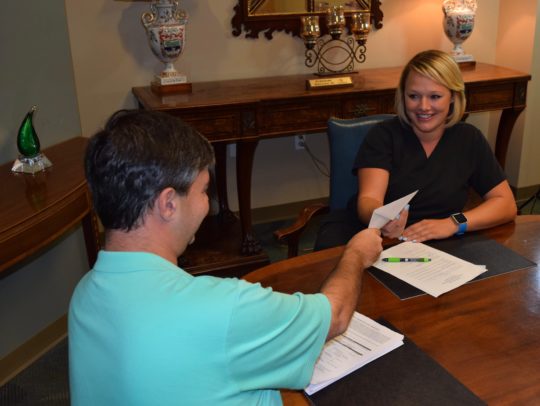 Allison meeting with our Homeownership center manager